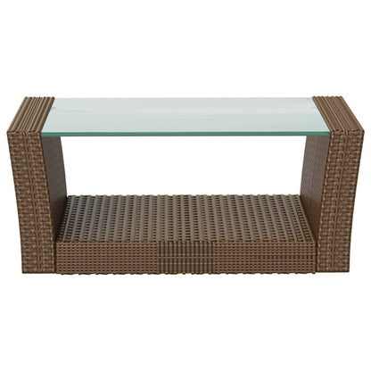 Set Divani da Giardino 16 pz con Cuscini in Polyrattan Marrone - homemem39