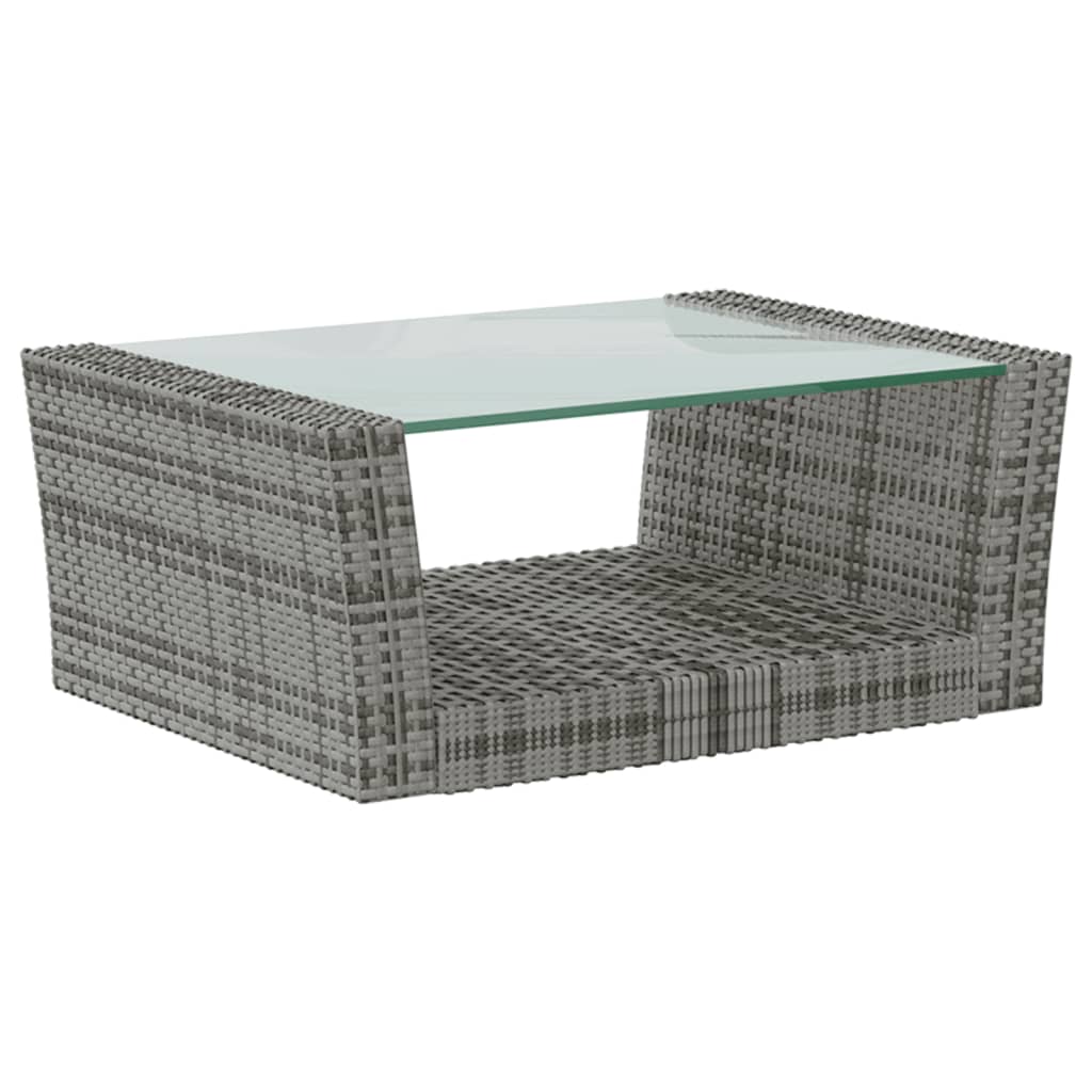 Set Divani da Giardino 8 pz con Cuscini in Polyrattan Grigio - homemem39