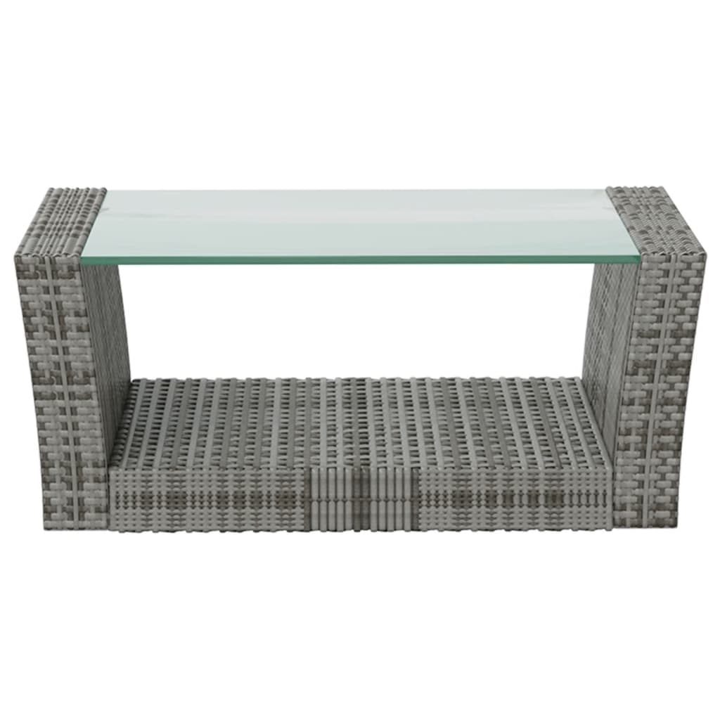 Set Divani da Giardino 8 pz con Cuscini in Polyrattan Grigio - homemem39