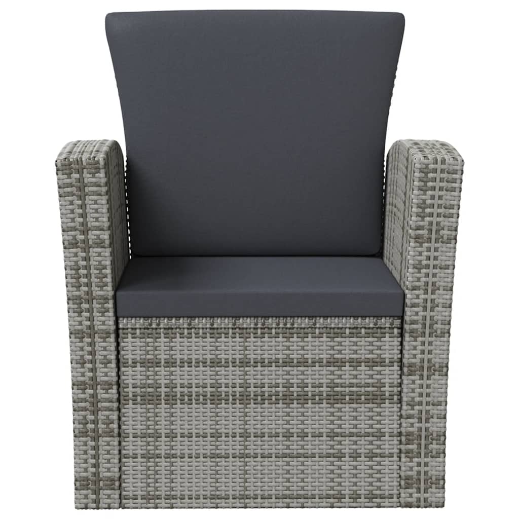 Set Divani da Giardino 16 pz con Cuscini in Polyrattan Grigio - homemem39