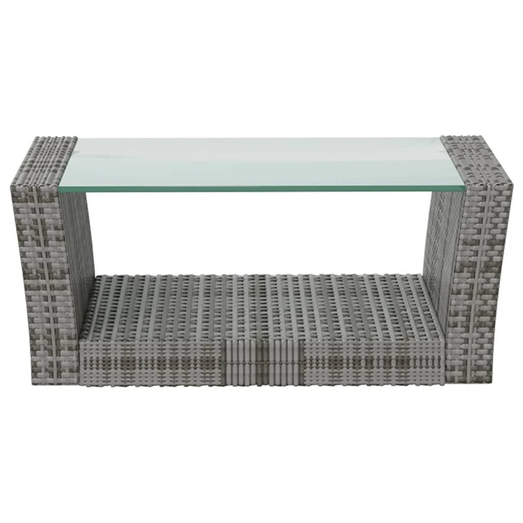 Set Divani da Giardino 16 pz con Cuscini in Polyrattan Grigio - homemem39