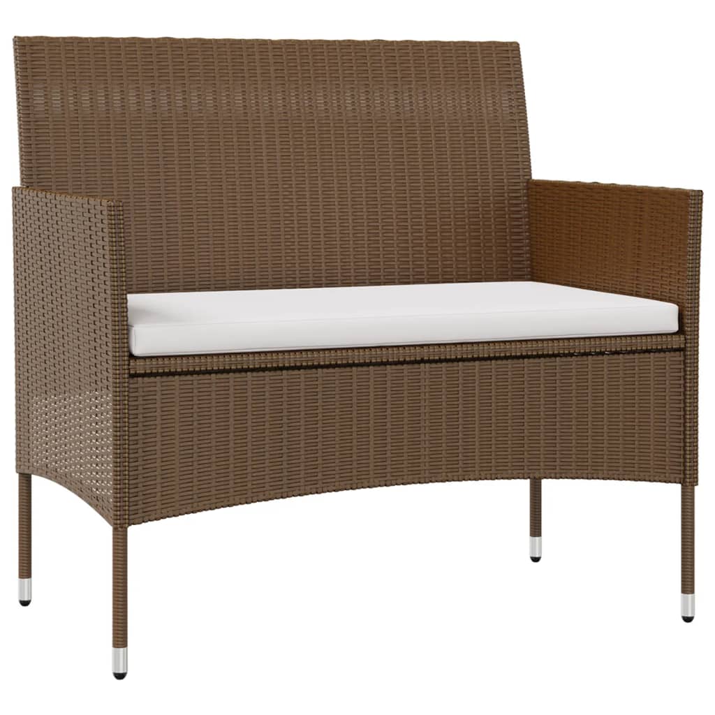 Set Divani da Giardino 8 pz con Cuscini in Polyrattan Marrone - homemem39