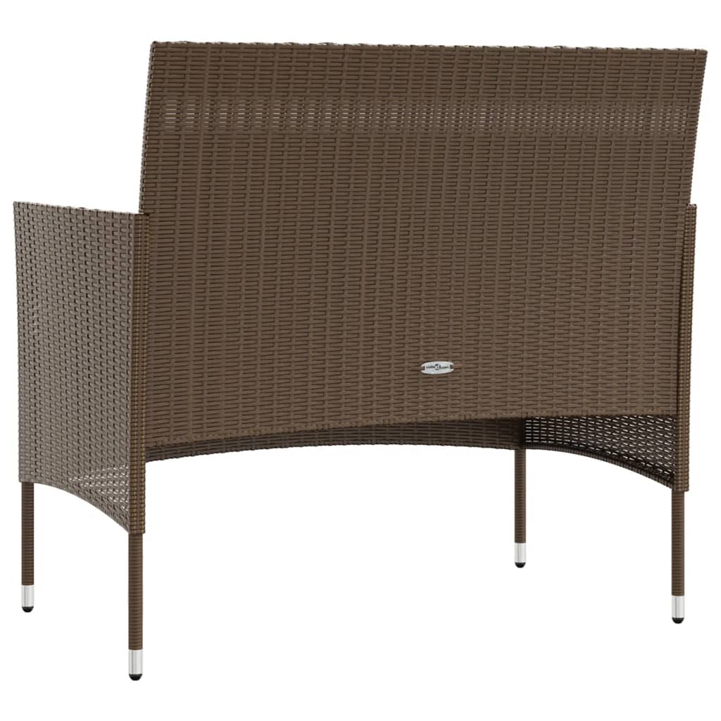 Set Divani da Giardino 8 pz con Cuscini in Polyrattan Marrone - homemem39