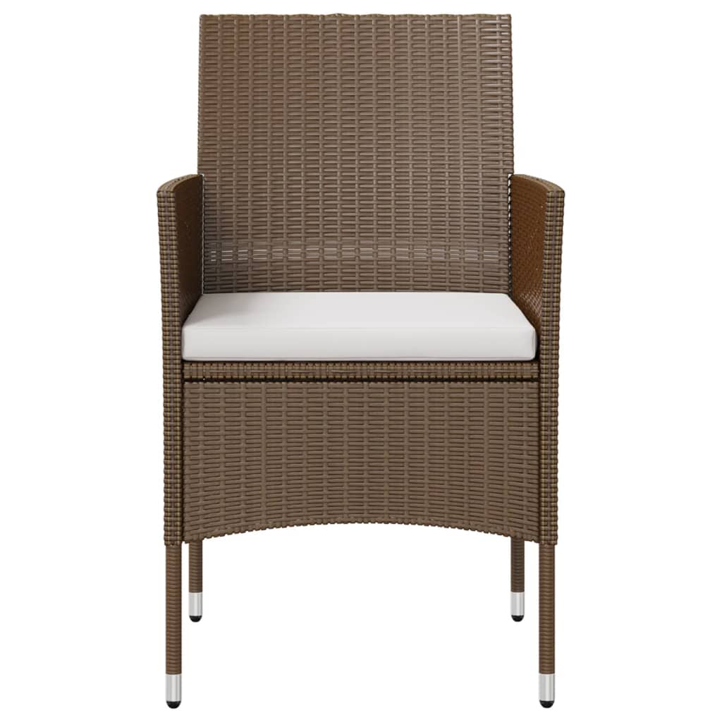 Set Divani da Giardino 8 pz con Cuscini in Polyrattan Marrone - homemem39