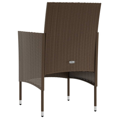 Set Divani da Giardino 8 pz con Cuscini in Polyrattan Marrone - homemem39