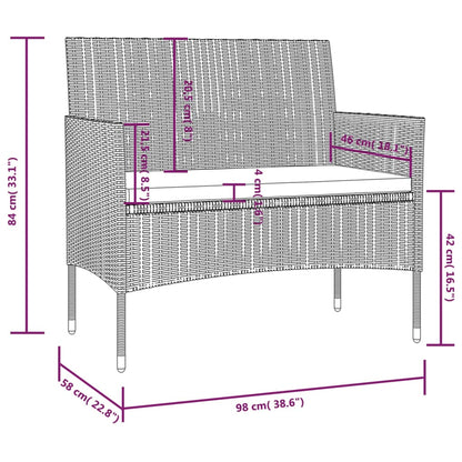 Set Divani da Giardino 8 pz con Cuscini in Polyrattan Marrone - homemem39