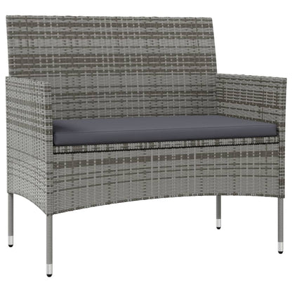 Set Divani da Giardino 16 pz con Cuscini in Polyrattan Grigio - homemem39