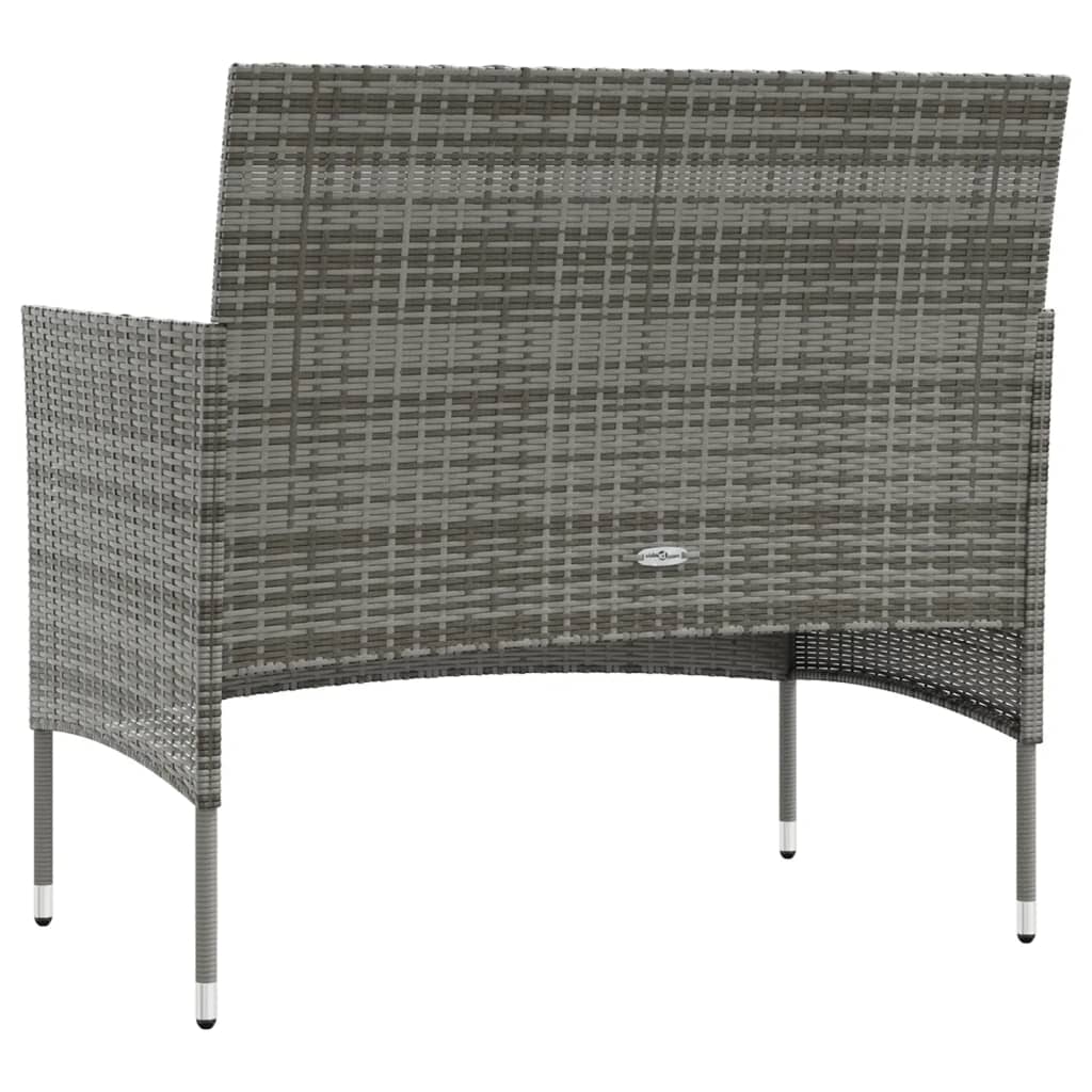 Set Divani da Giardino 16 pz con Cuscini in Polyrattan Grigio - homemem39