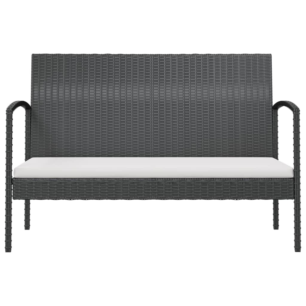 Set Divani da Giardino 8 pz con Cuscini in Polyrattan Nero - homemem39