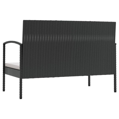 Set Divani da Giardino 8 pz con Cuscini in Polyrattan Nero - homemem39