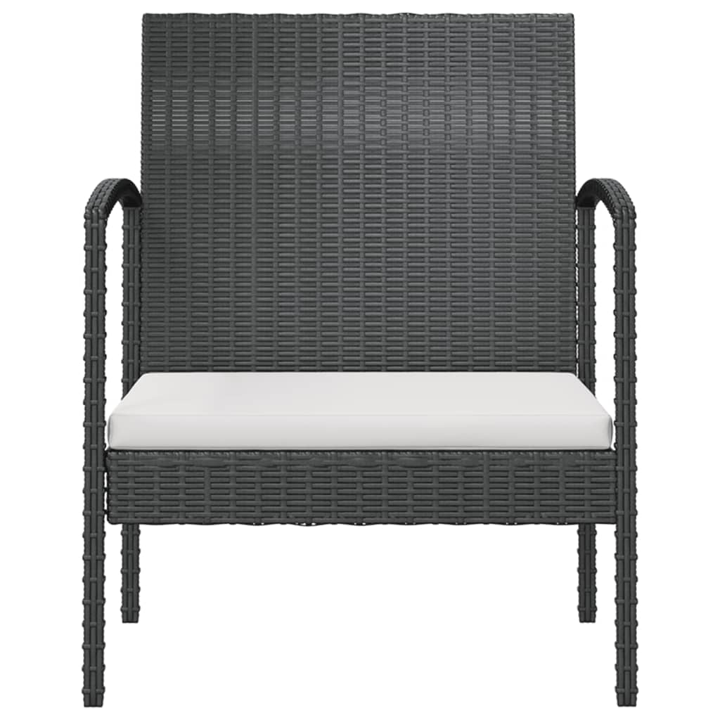 Set Divani da Giardino 8 pz con Cuscini in Polyrattan Nero - homemem39