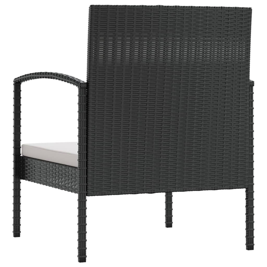 Set Divani da Giardino 8 pz con Cuscini in Polyrattan Nero - homemem39