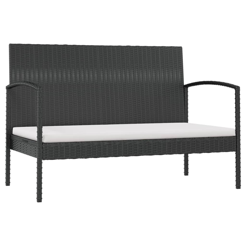 Set Divani da Giardino 16 pz con Cuscini in Polyrattan Nero - homemem39