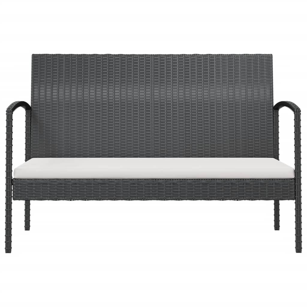 Set Divani da Giardino 16 pz con Cuscini in Polyrattan Nero - homemem39