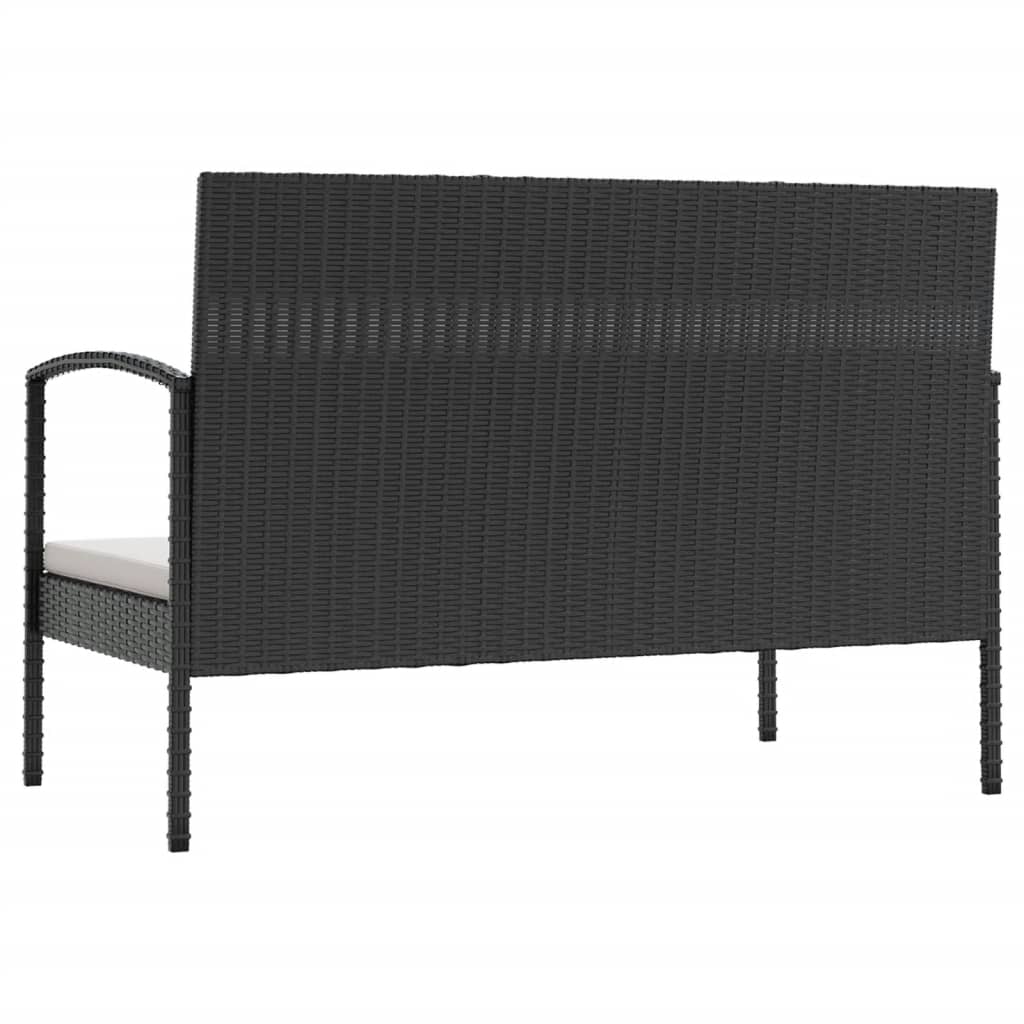 Set Divani da Giardino 16 pz con Cuscini in Polyrattan Nero - homemem39