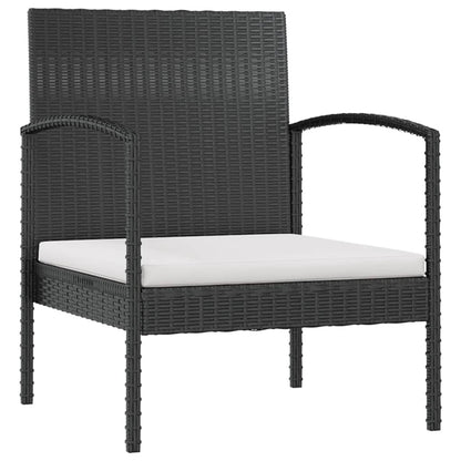 Set Divani da Giardino 16 pz con Cuscini in Polyrattan Nero - homemem39