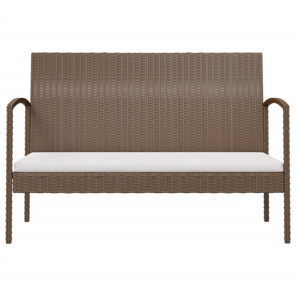 Set Divani da Giardino 8 pz con Cuscini in Polyrattan Marrone - homemem39