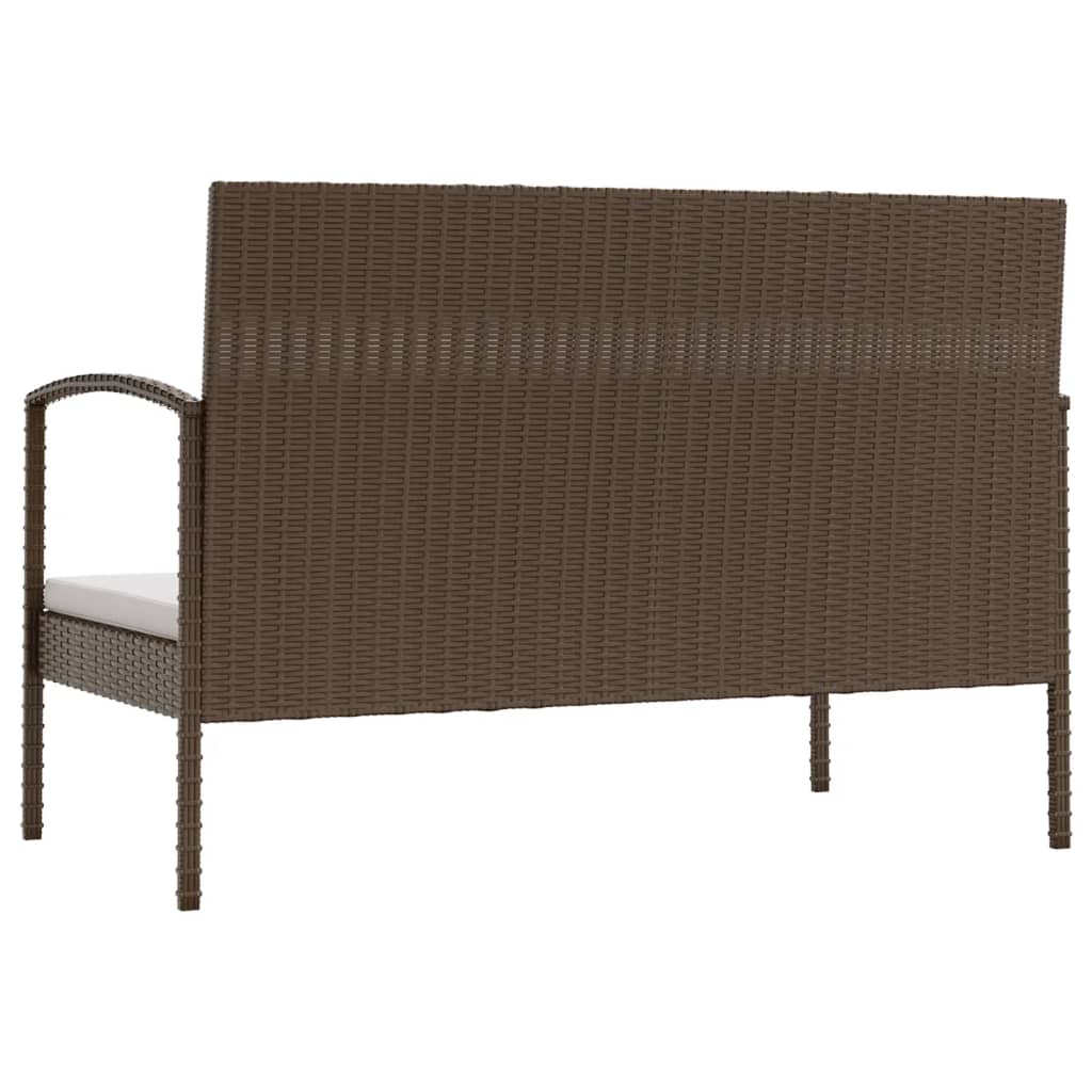 Set Divani da Giardino 8 pz con Cuscini in Polyrattan Marrone - homemem39