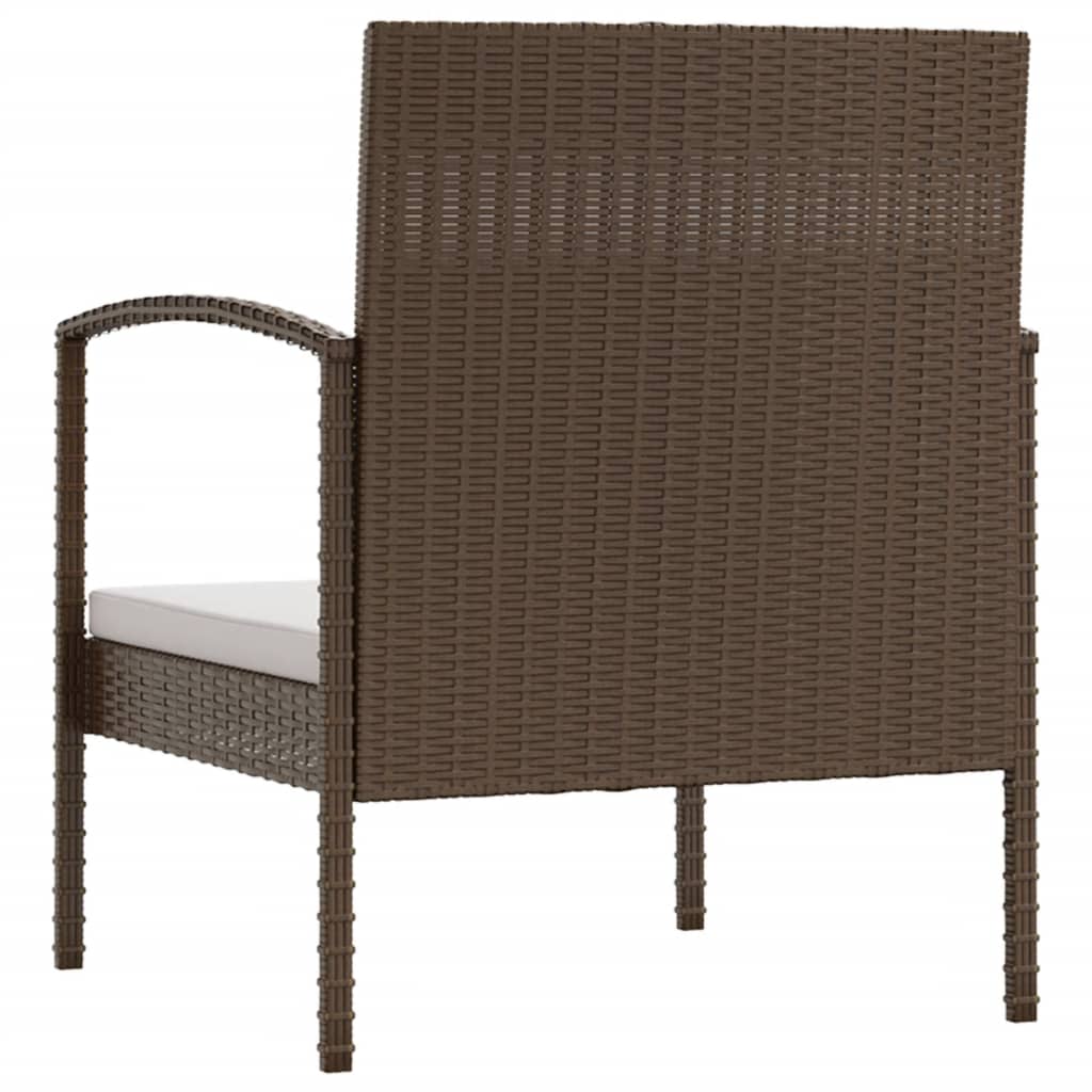 Set Divani da Giardino 8 pz con Cuscini in Polyrattan Marrone - homemem39