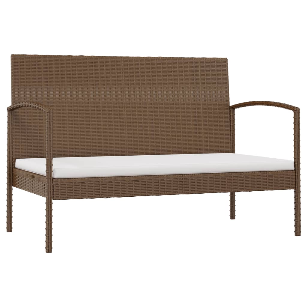 Set Divani da Giardino 16 pz con Cuscini in Polyrattan Marrone - homemem39