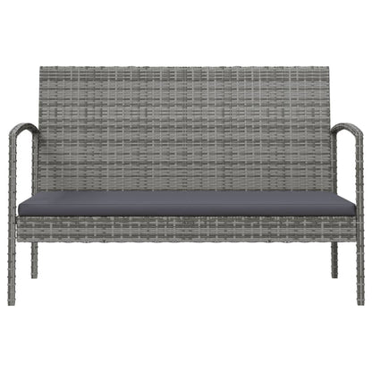 Set Divani da Giardino 8 pz con Cuscini in Polyrattan Grigio - homemem39