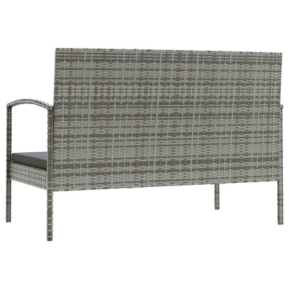 Set Divani da Giardino 8 pz con Cuscini in Polyrattan Grigio - homemem39