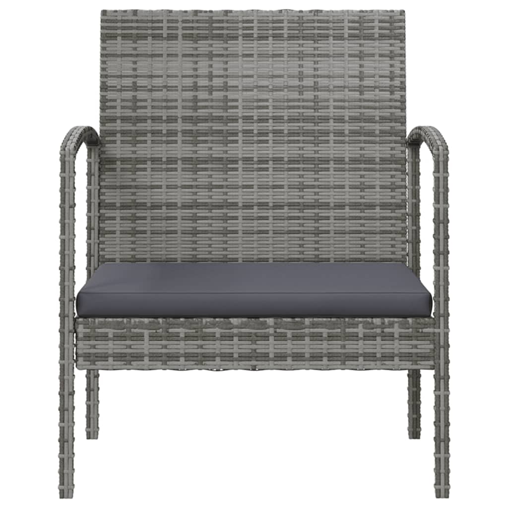 Set Divani da Giardino 8 pz con Cuscini in Polyrattan Grigio - homemem39