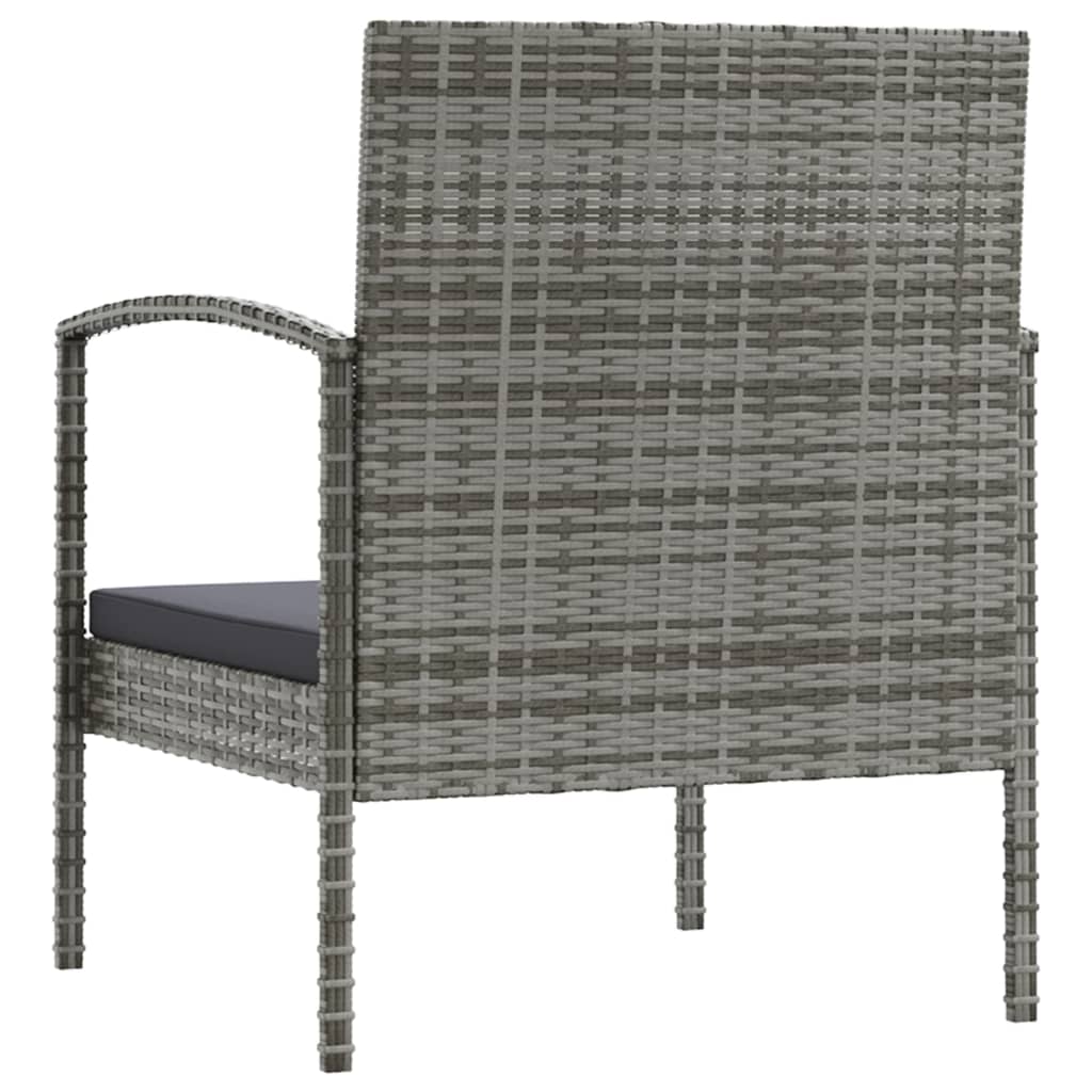 Set Divani da Giardino 8 pz con Cuscini in Polyrattan Grigio - homemem39