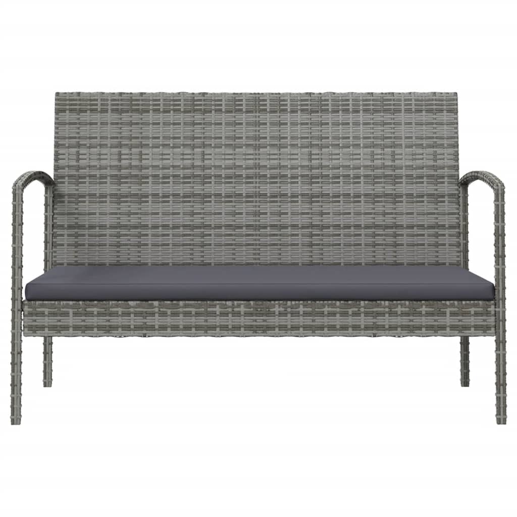 Set Divani da Giardino 16 pz con Cuscini in Polyrattan Grigio - homemem39