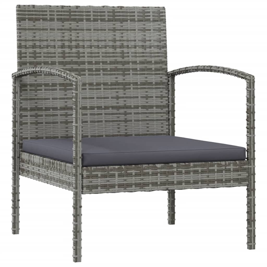 Set Divani da Giardino 16 pz con Cuscini in Polyrattan Grigio - homemem39