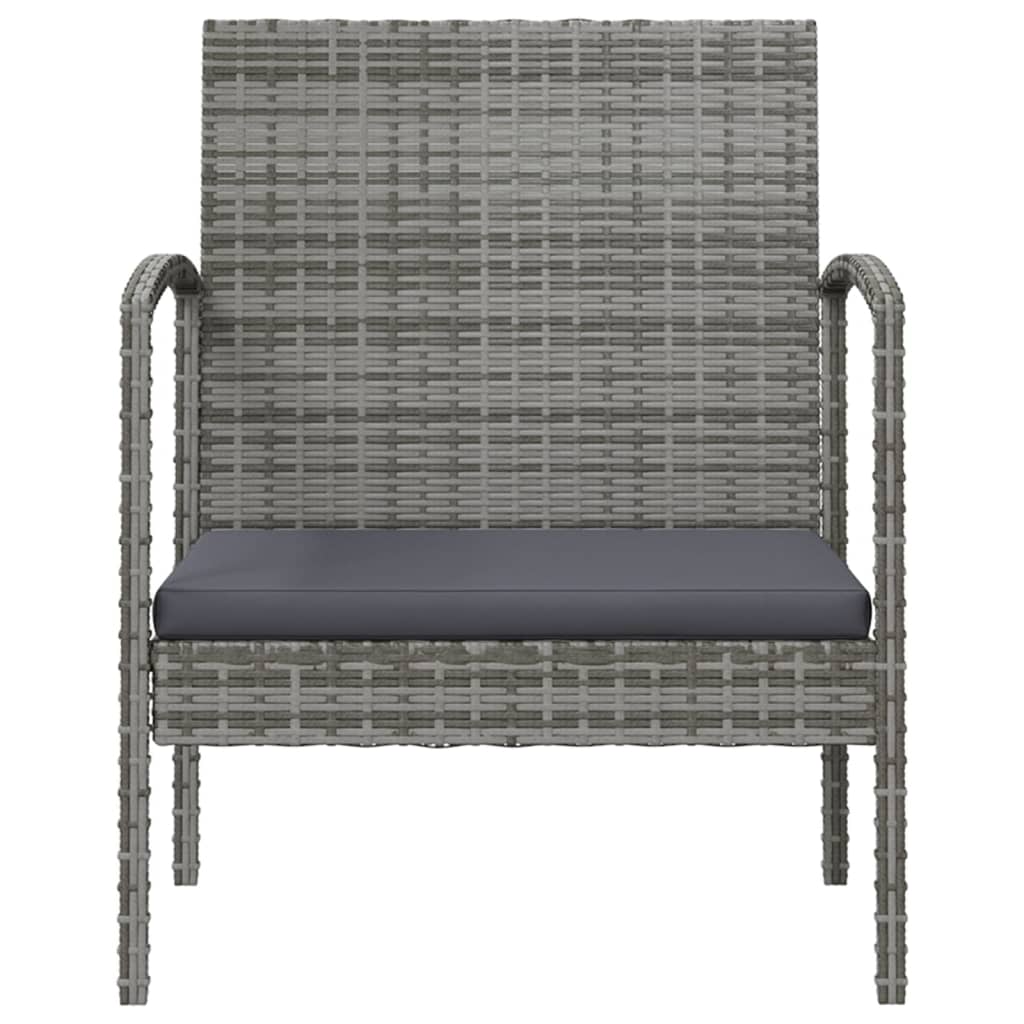 Set Divani da Giardino 16 pz con Cuscini in Polyrattan Grigio - homemem39