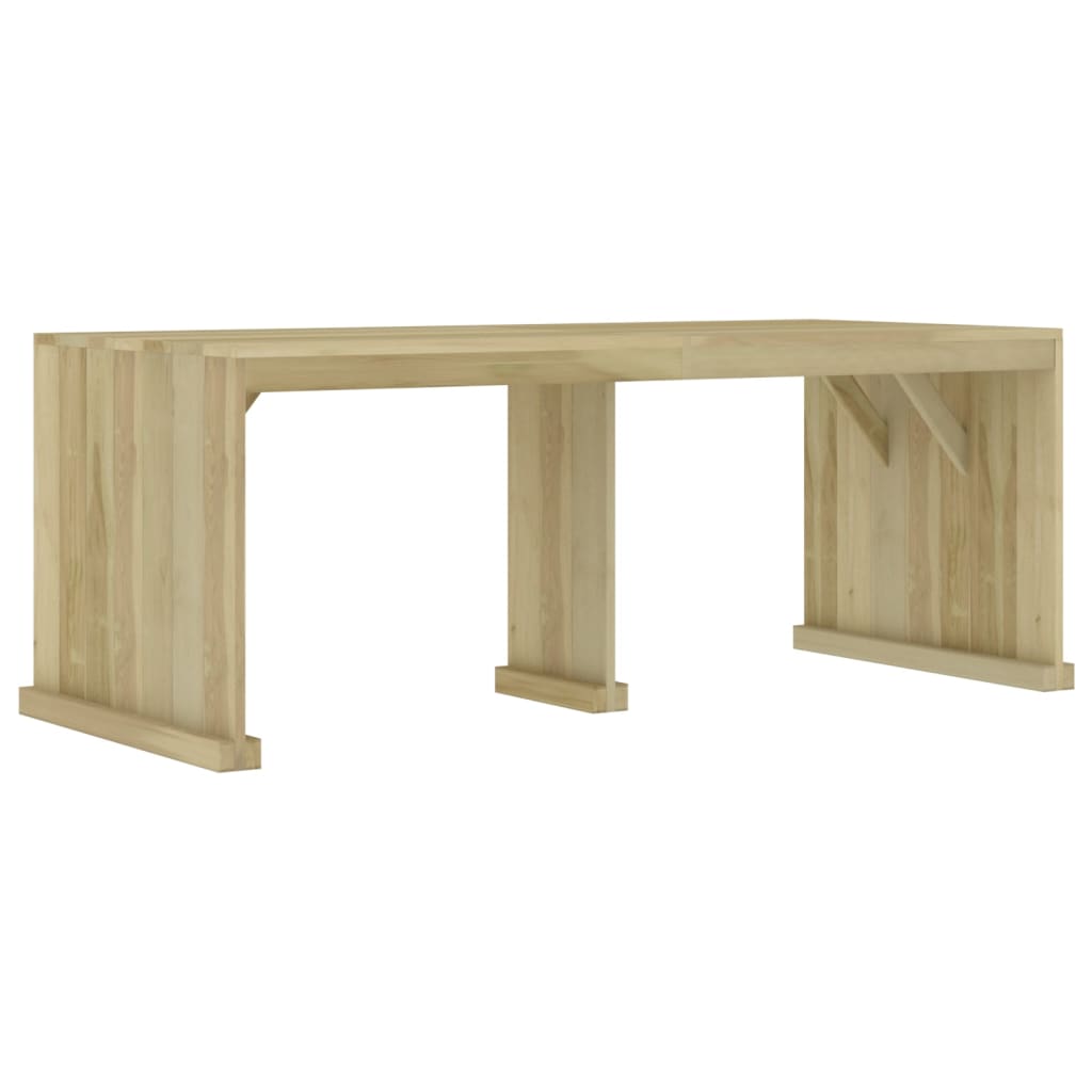 Set da Pranzo per Giardino 7 pz in Legno di Pino Impregnato - homemem39