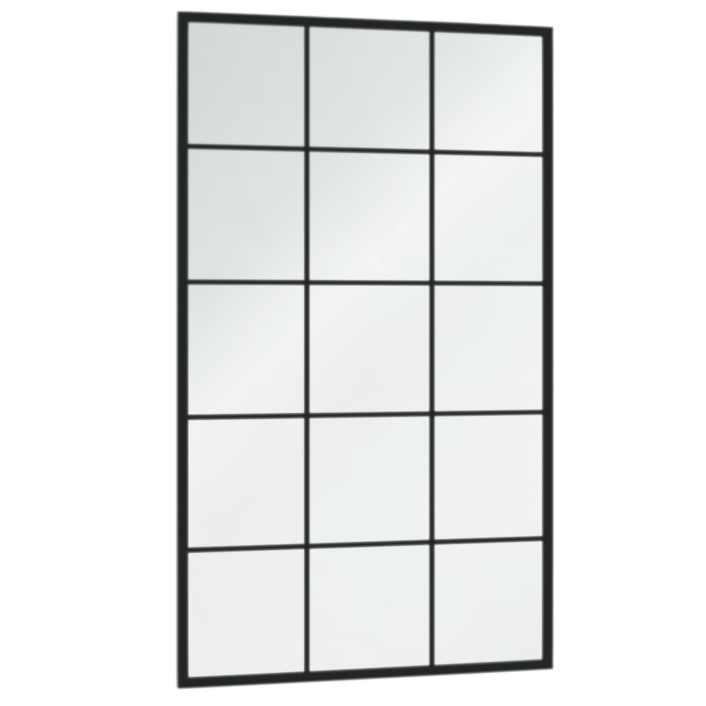 Specchio a Parete Nero 100x60 cm in Metallo - homemem39
