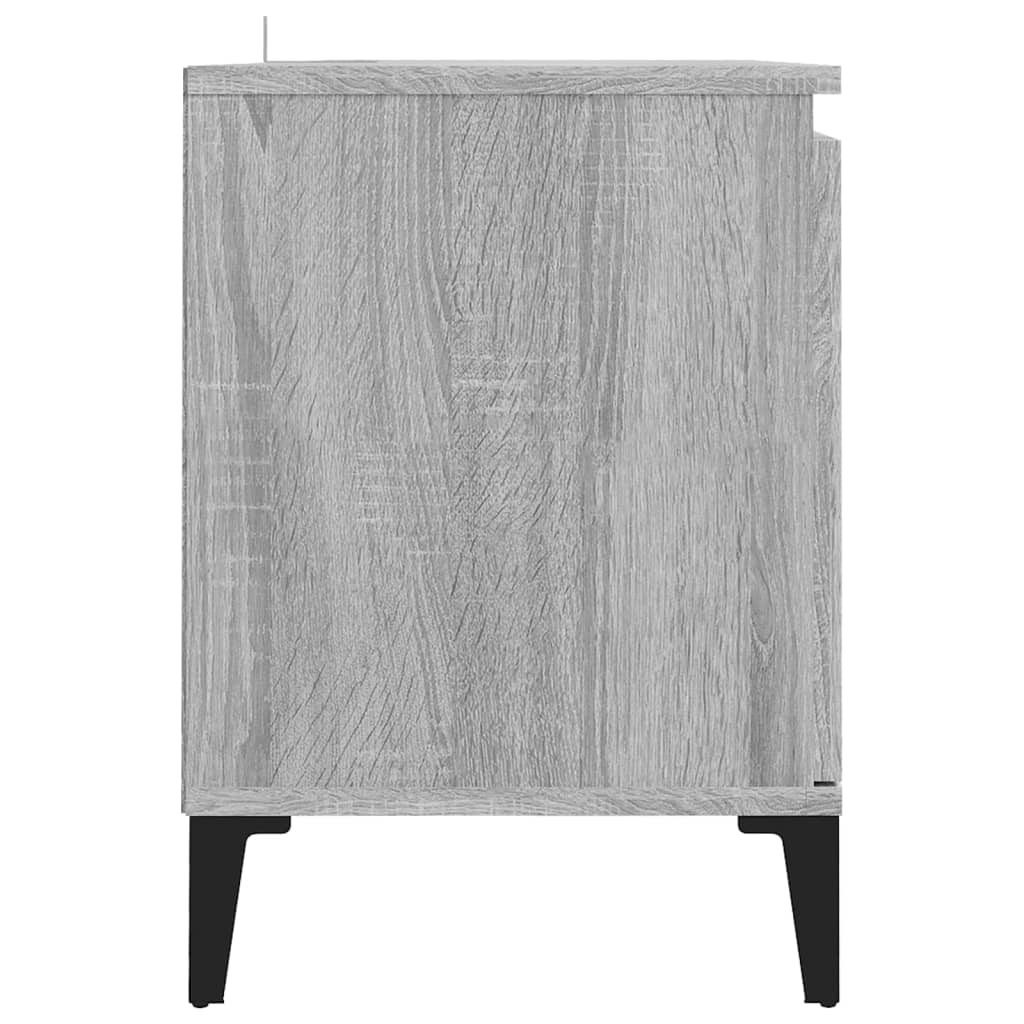 Mobile TV con Gambe in Metallo Grigio Sonoma 103,5x35x50 cm - homemem39