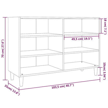 Credenza Grigio Sonoma 103,5x35x70 cm in Truciolato - homemem39