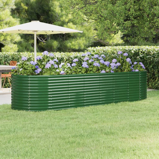 Letto Giardino Acciaio Verniciato a Polvere 322x100x68 cm Verde - homemem39