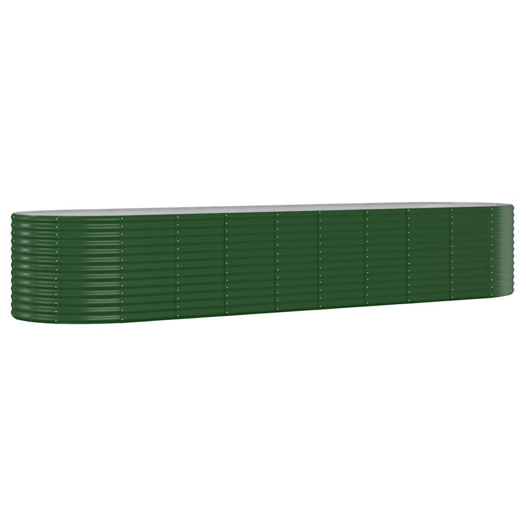 Letto Giardino Acciaio Verniciato a Polvere 396x100x68 cm Verde - homemem39