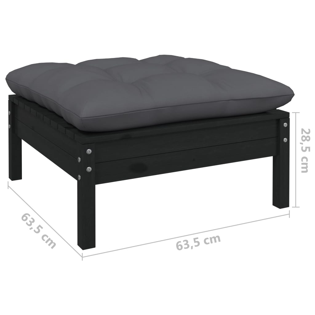 Set Divani da Giardino 3 pz con Cuscini Legno Massello di Pino - homemem39