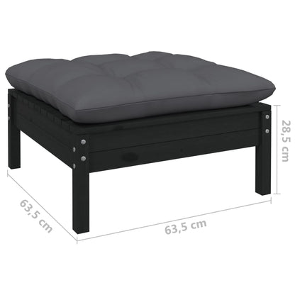 Set Divani da Giardino 3 pz con Cuscini Legno Massello di Pino - homemem39