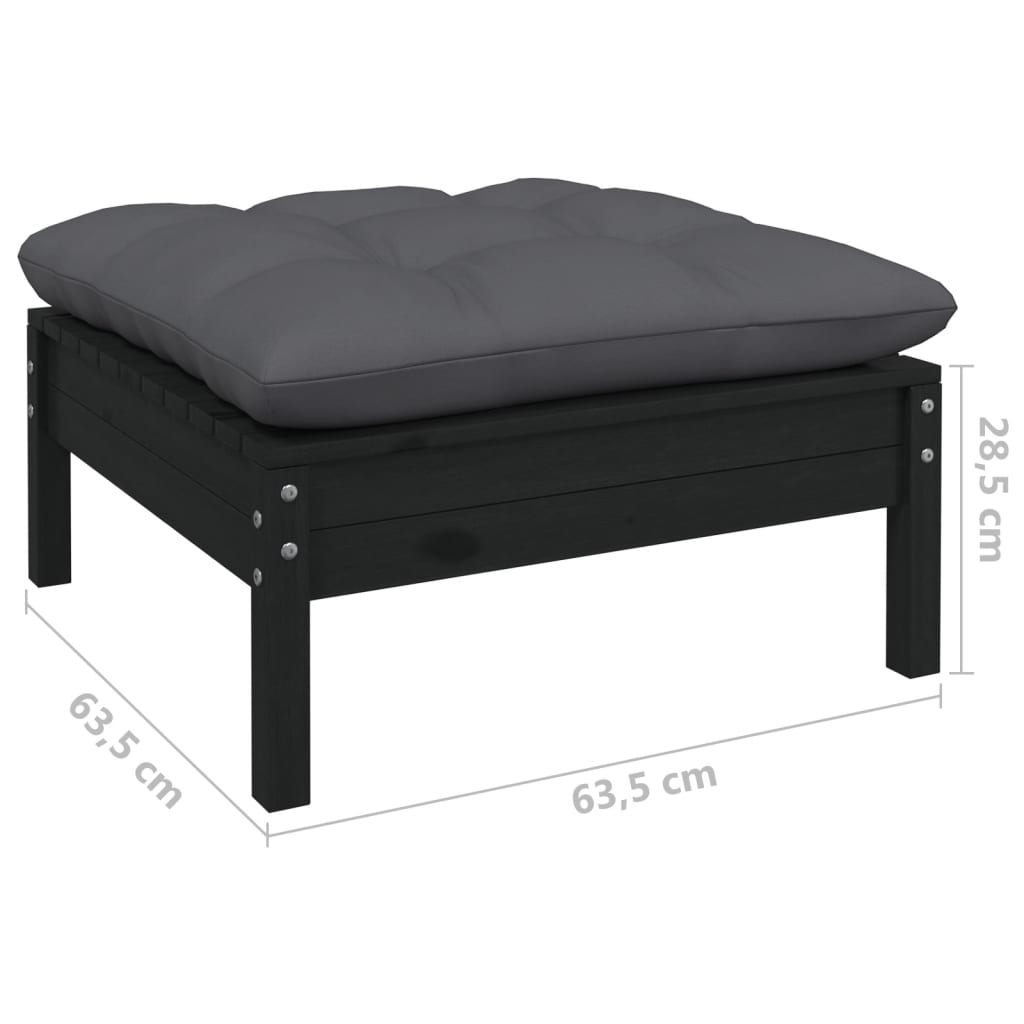 Set Divani da Giardino 9 pz con Cuscini Legno Massello di Pino - homemem39