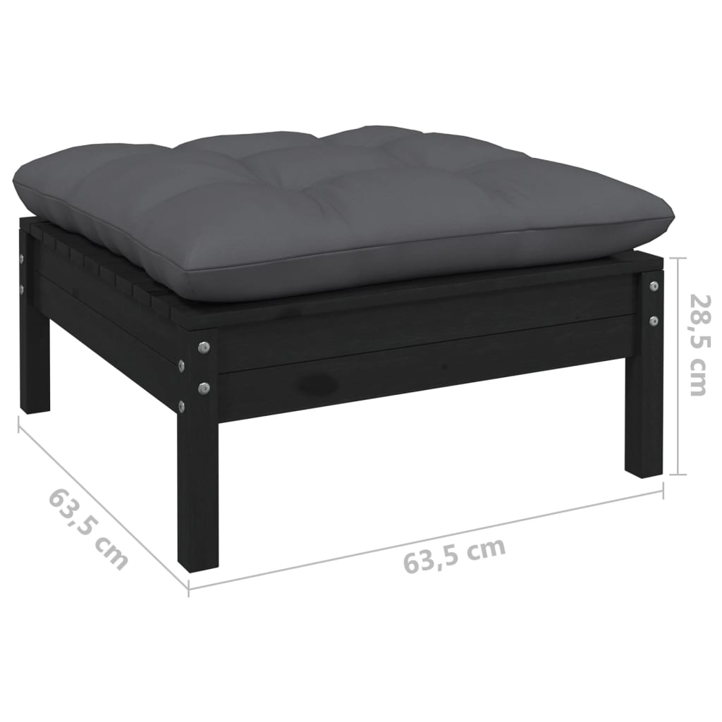 Set Divani da Giardino 5 pz con Cuscini Legno Massello di Pino - homemem39