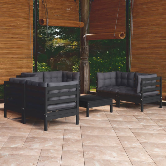 Set Divani da Giardino 7 pz con Cuscini Legno di Pino - homemem39