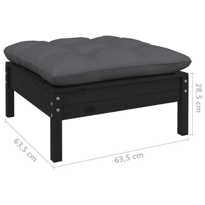 Set Divani da Giardino 9 pz con Cuscini Legno Massello di Pino - homemem39