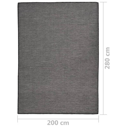 Tappeto da Esterni a Tessitura Piatta 200x280 cm Grigio - homemem39