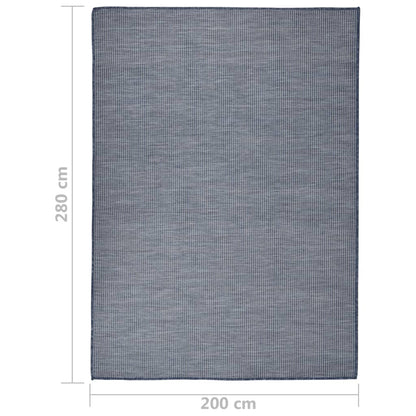 Tappeto da Esterni a Tessitura Piatta 200x280 cm Blu - homemem39