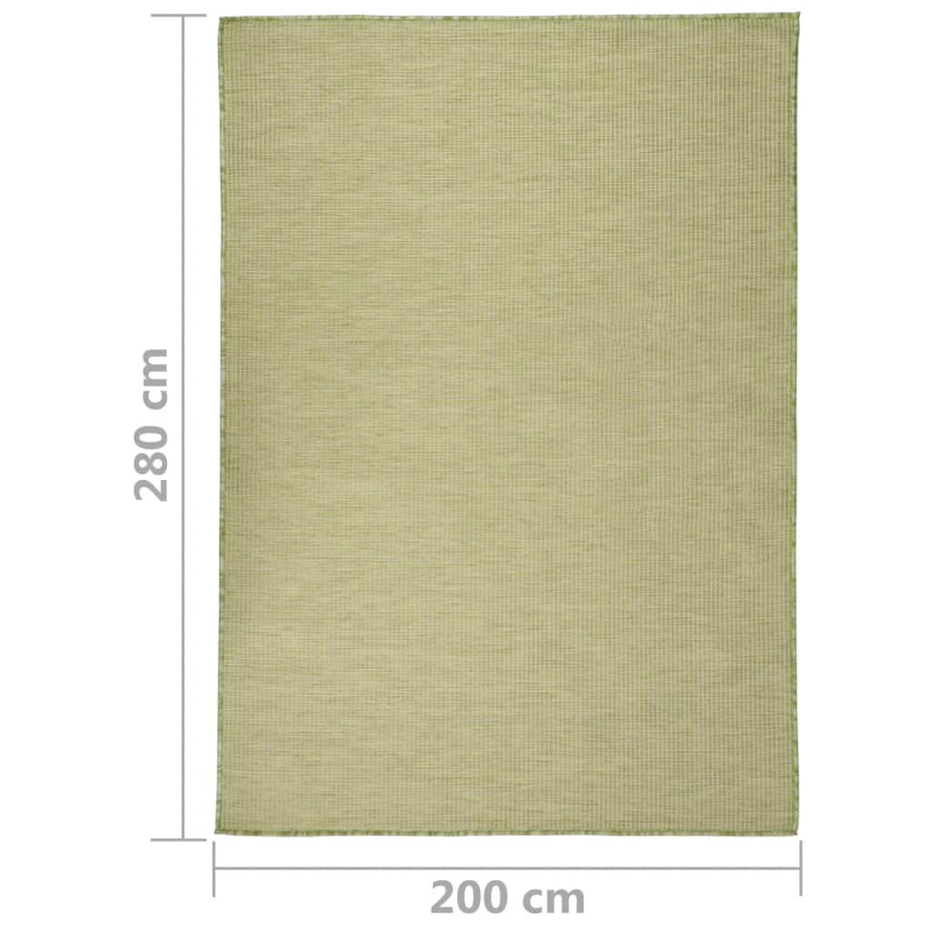 Tappeto da Esterni a Tessitura Piatta 200x280 cm Verde - homemem39