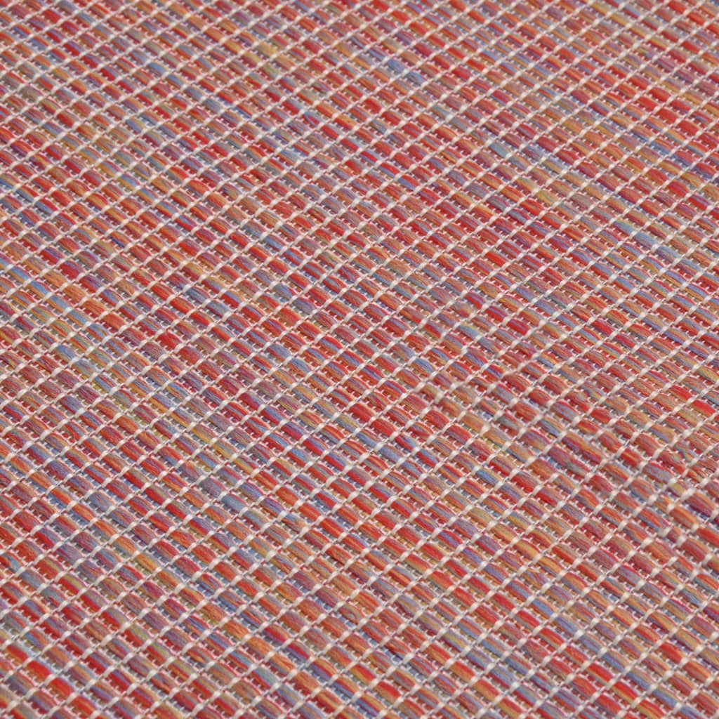 Tappeto da Esterni a Tessitura Piatta 200x280 cm Rosso - homemem39