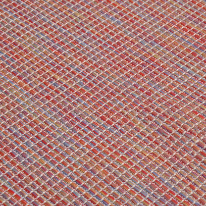 Tappeto da Esterni a Tessitura Piatta 200x280 cm Rosso - homemem39