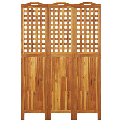 Divisorio a 3 Pannelli 121,5x2x180 cm Legno Massello di Acacia - homemem39