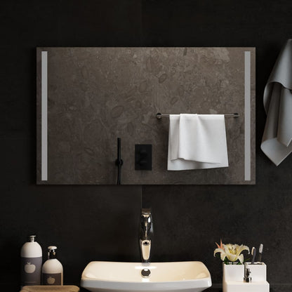 Specchio da Bagno con Luci LED 80x50 cm - homemem39